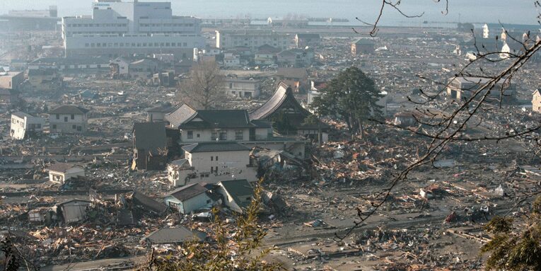 City destroyed by tsunami