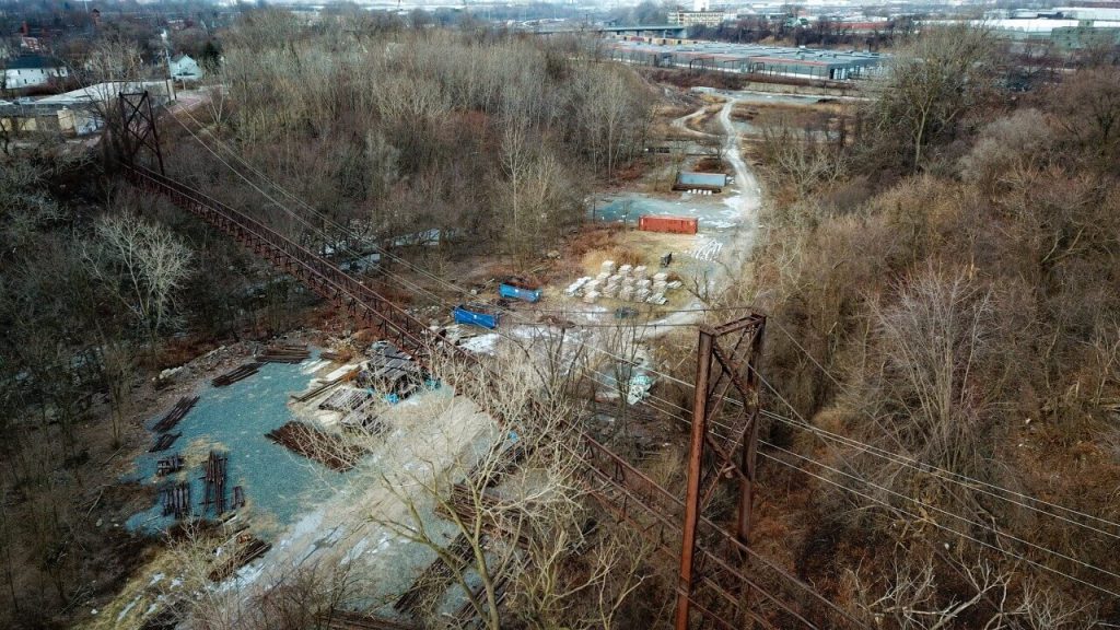 destroyed bridge in cleveland 