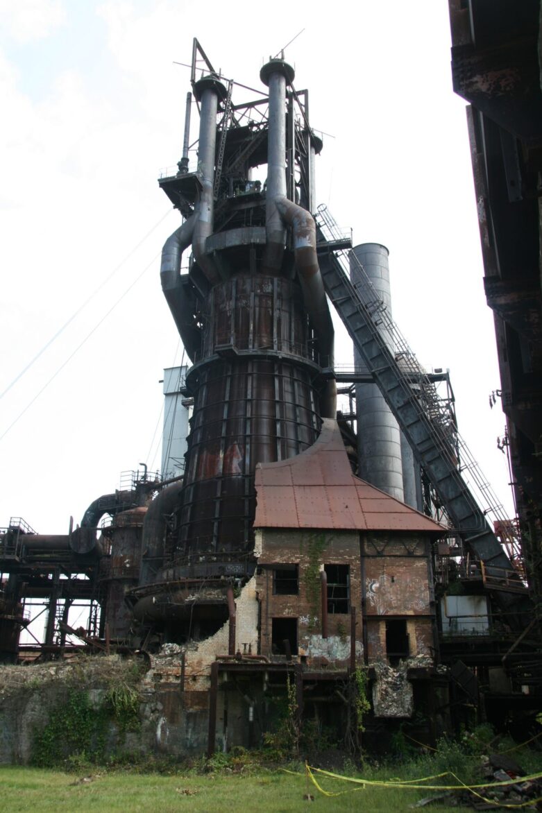 the abandoned carrie blast furnaces in pittsburg