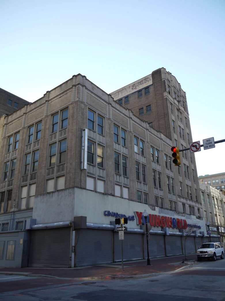 abandoned building in downtown Baltimore